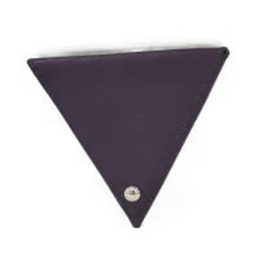 Loewe Triangle coin case Wallet Leather Purple